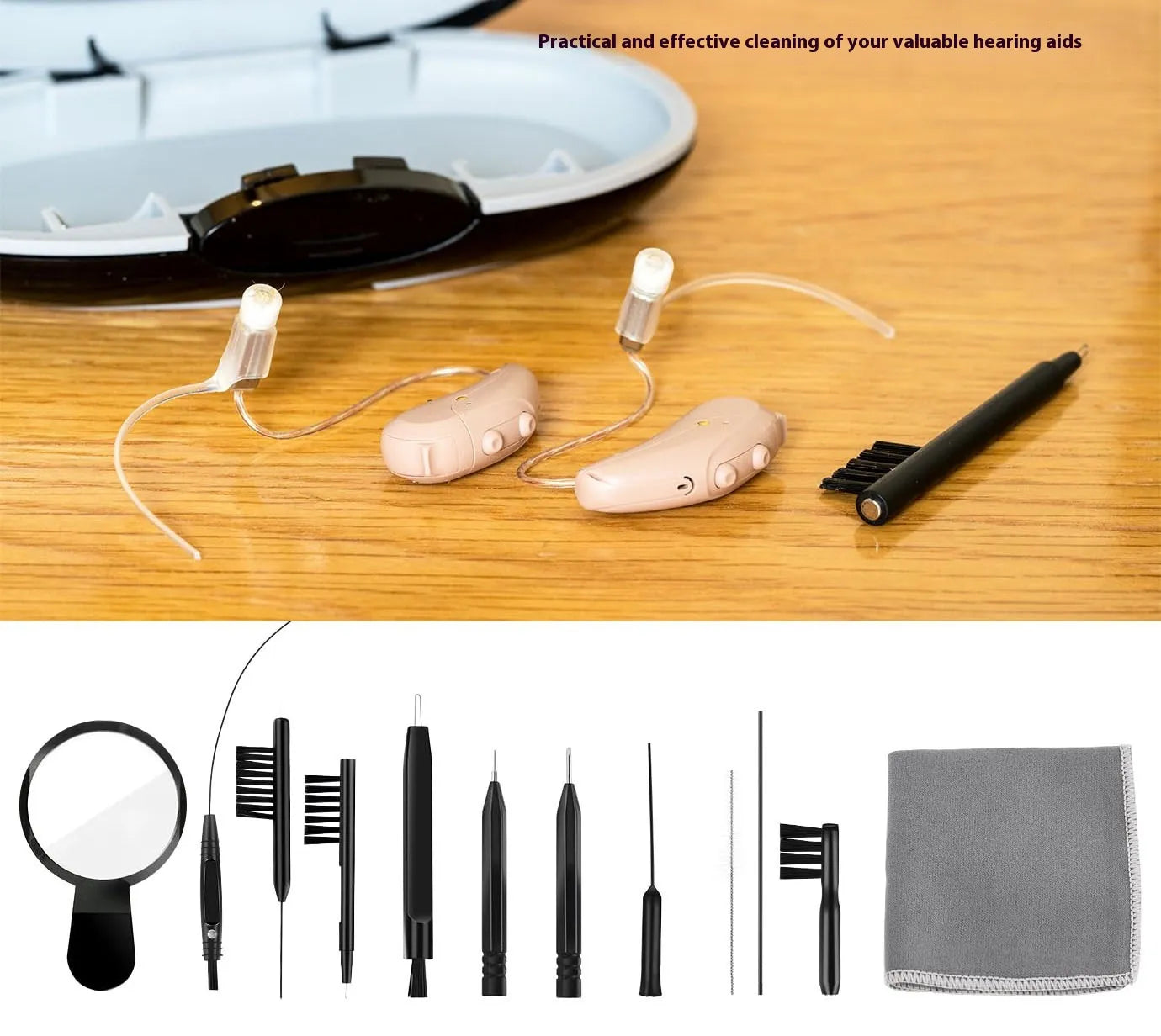 Kit de limpieza y cuidado para accesorios de audífonos